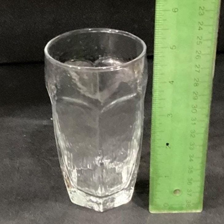 Libbey Chivalry Flat Tumblers, Set of 4, Clear Textured Glasses, Drinkware - Thumbnail 2
