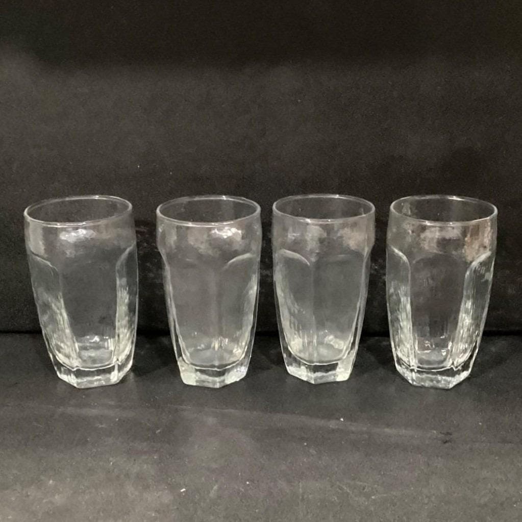 Libbey Chivalry Flat Tumblers, Set of 4, Clear Textured Glasses, Drinkware - Thumbnail 9