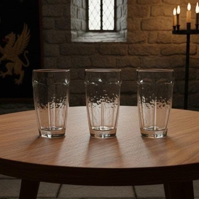 Libbey Chivalry Textured Tumblers, Set of 3, Vintage Clear Glasses, Drinkware
