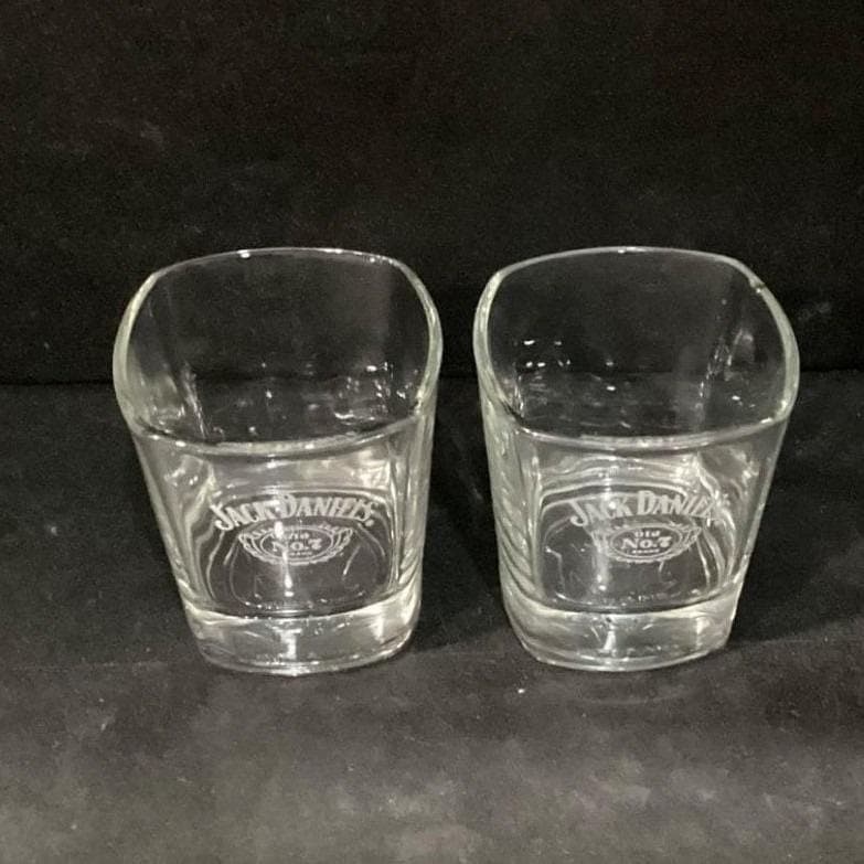 Jack Daniels Old No. 7 Embossed Whiskey Glasses, Set of 2, Vintage Rock Tumblers - Thumbnail 8
