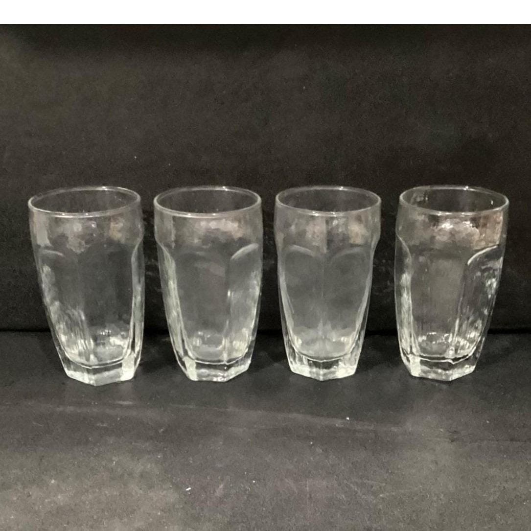 Libbey Chivalry Flat Tumblers, Set of 4, Clear Textured Glasses, Drinkware - Thumbnail 8