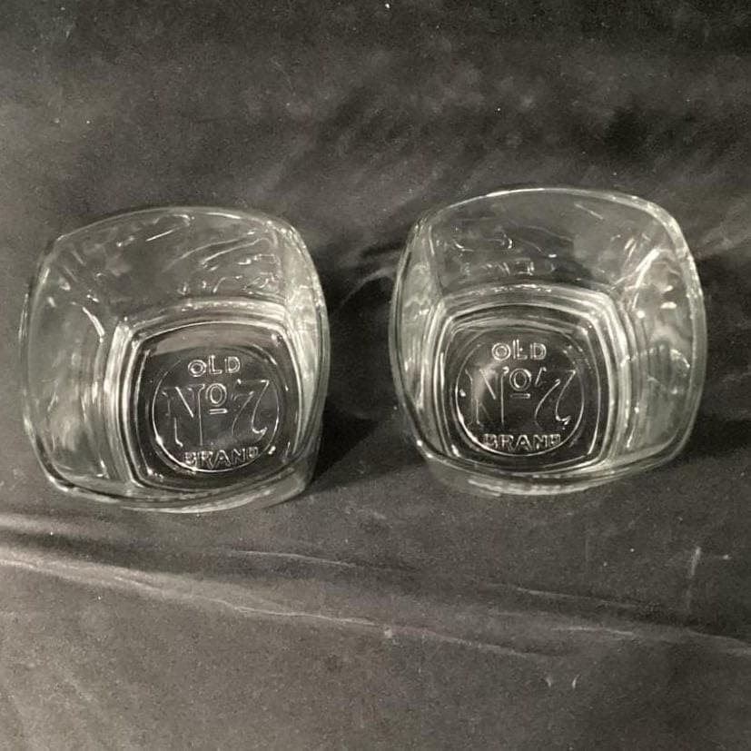 Jack Daniels Old No. 7 Embossed Whiskey Glasses, Set of 2, Vintage Rock Tumblers - Thumbnail 6