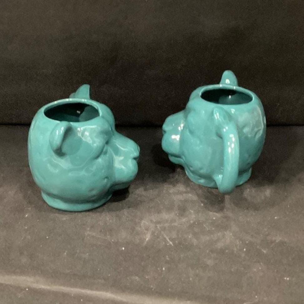 Cheetah Head Oversized Teal Coffee Cups, Set of 2, Large Ceramic Mugs, Drinkware - Thumbnail 7