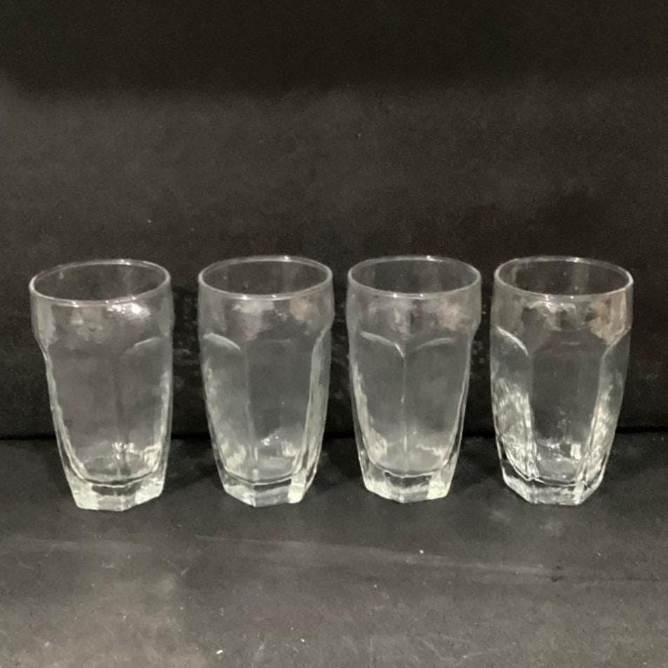 Libbey Chivalry Flat Tumblers, Set of 4, Clear Textured Glasses, Drinkware - Thumbnail 11