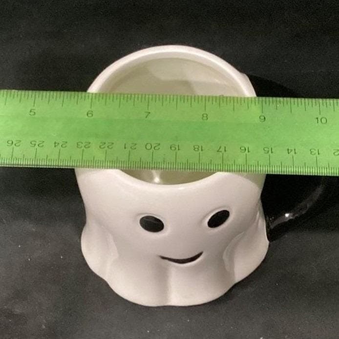 Ghost Coffee Cups, Set of 3, Halloween Spooky Ceramic Mug, Replacement Drinkware - Thumbnail 3