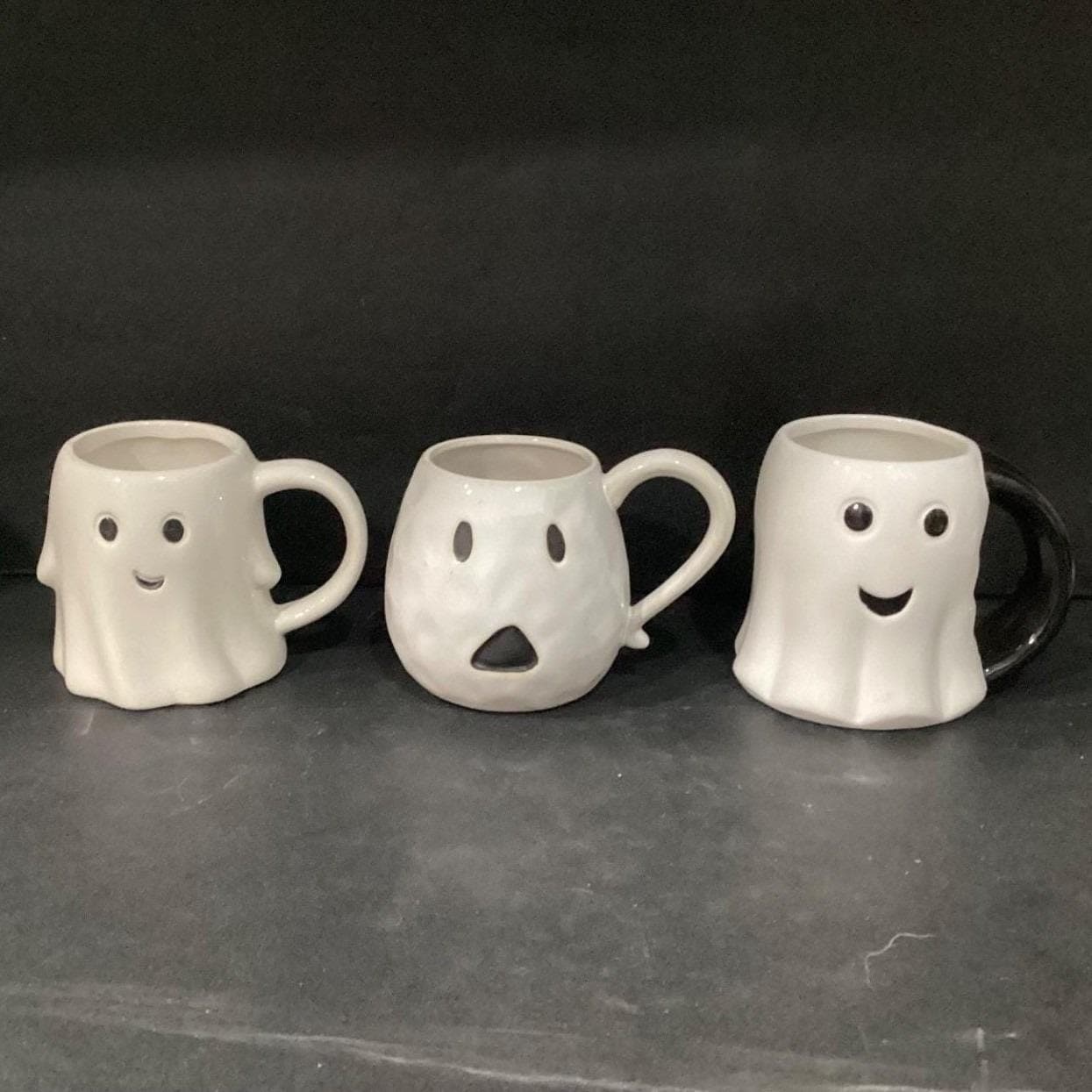 Ghost Coffee Cups, Set of 3, Halloween Spooky Ceramic Mug, Replacement Drinkware - Thumbnail 10