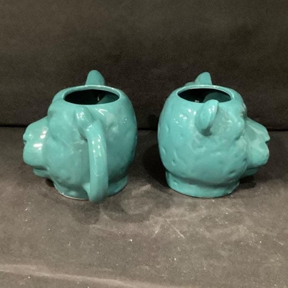 Cheetah Head Oversized Teal Coffee Cups, Set of 2, Large Ceramic Mugs, Drinkware - Thumbnail 9