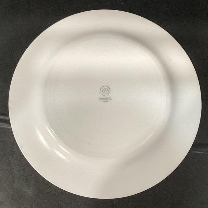 Martha Stewart Everyday Garden Trellis Dinner Plates, Set of 2, White Stoneware - Thumbnail 4