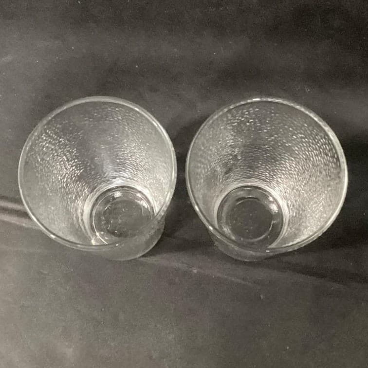 Libbey Glass Hammered Clear Tumblers, Set of 2, Textured Drinking Glasses - Thumbnail 4