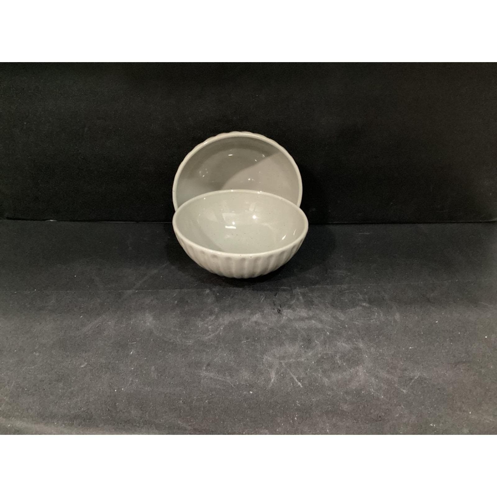 West Elm Gray Speckled Cereal Bowls, Set Of 2, Minimalist Stoneware Dinnerware - Thumbnail 12