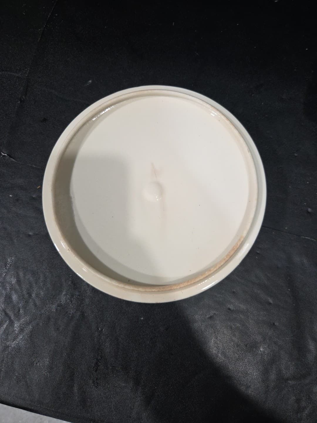 Rare Vintage Century Yellow And White Ceramic Bowl & Cover,Wheat Design W/Gold - Thumbnail 7