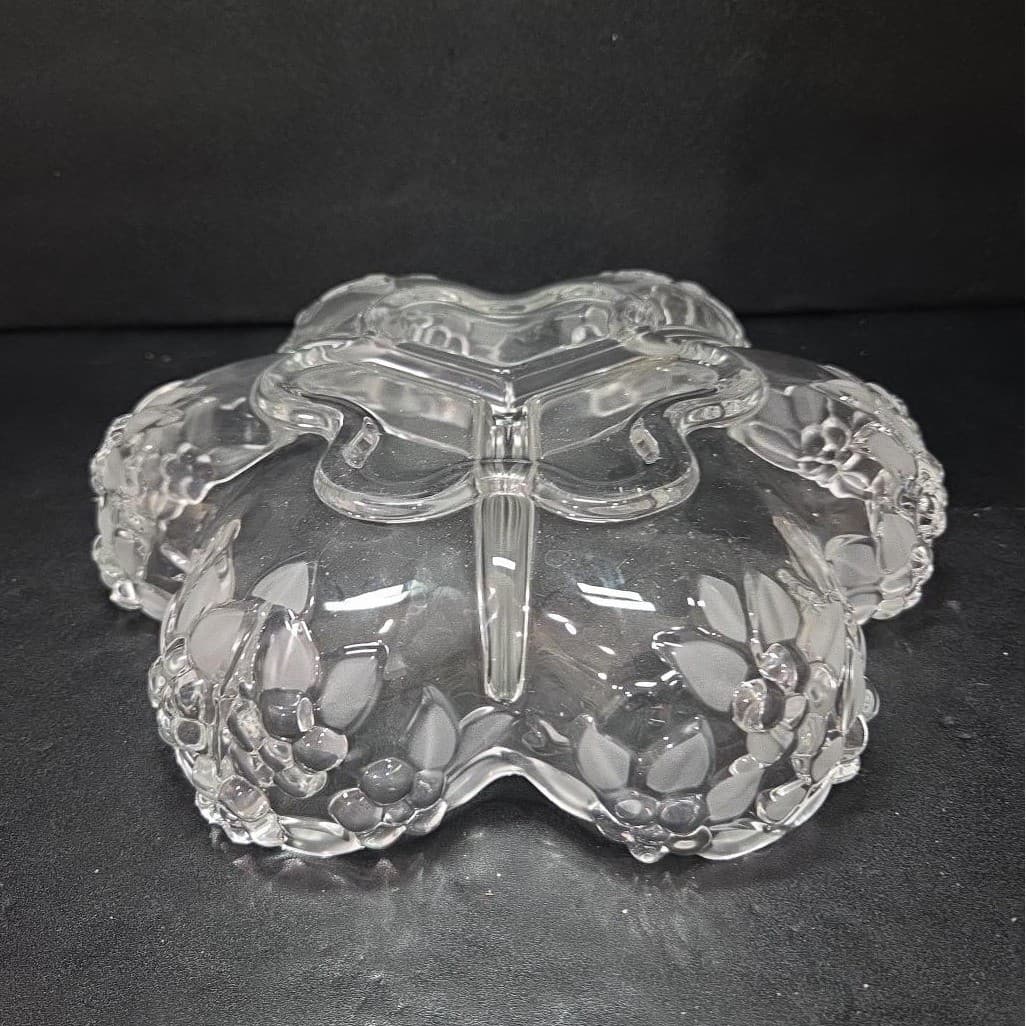 Mikasa Carmen Satin Relish Dish, Vintage German Fruit Bowl, Divided Centerpiece - Thumbnail 9