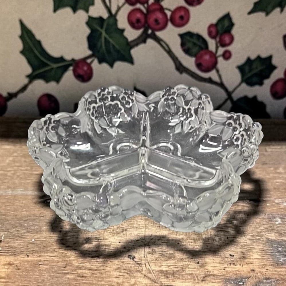 Mikasa Carmen Satin Relish Dish, Vintage German Fruit Bowl, Divided Centerpiece