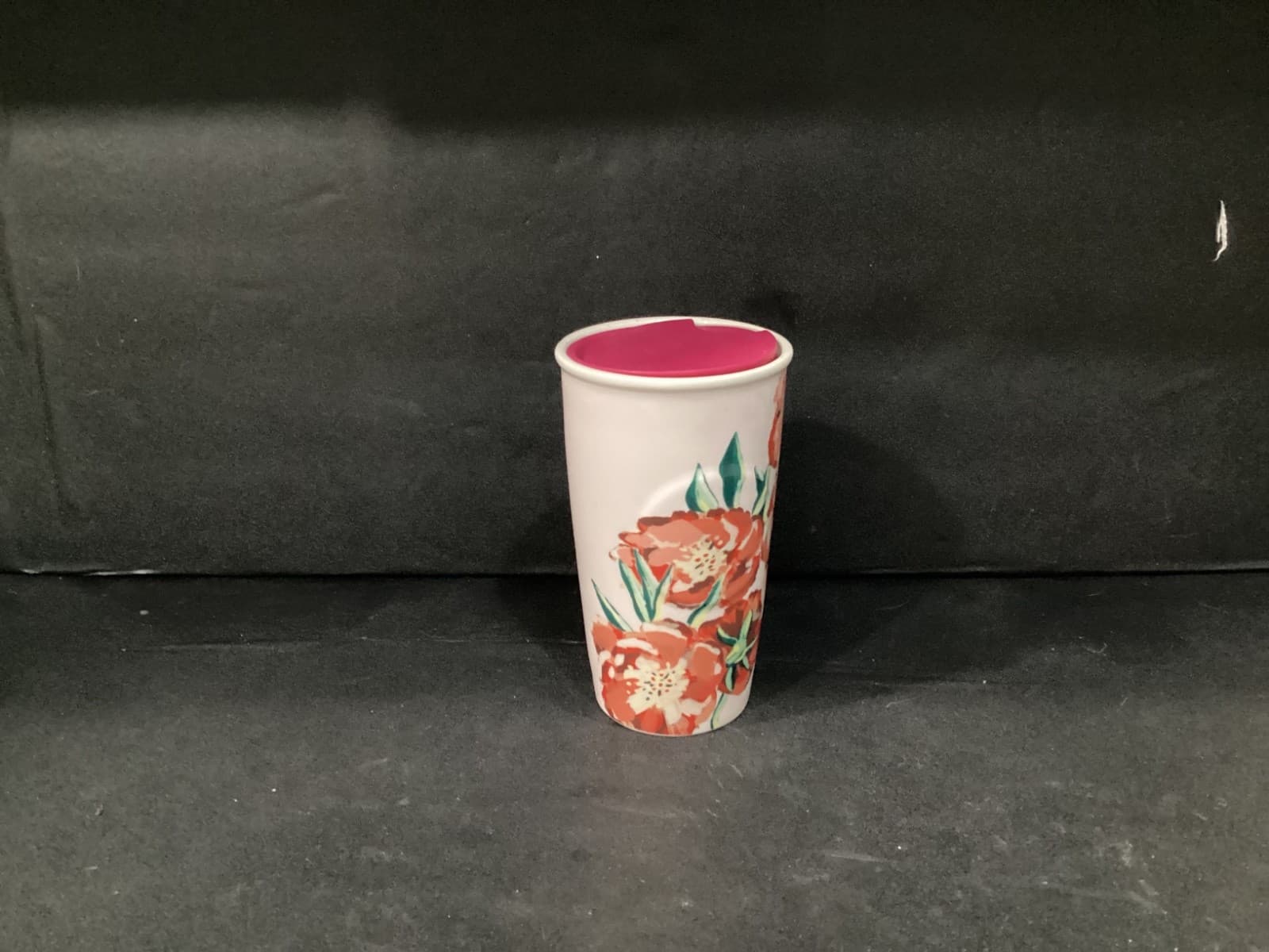 Starbucks Poppies Floral Ceramic Travel Tumbler 10 Oz Coffee Tea Mug Cup 2015 - Thumbnail 8