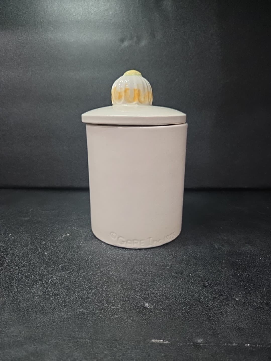 Handmade Ceramic Butterfly Jar, Vintage Small Floral Canister, Butterfly Decor - Thumbnail 3