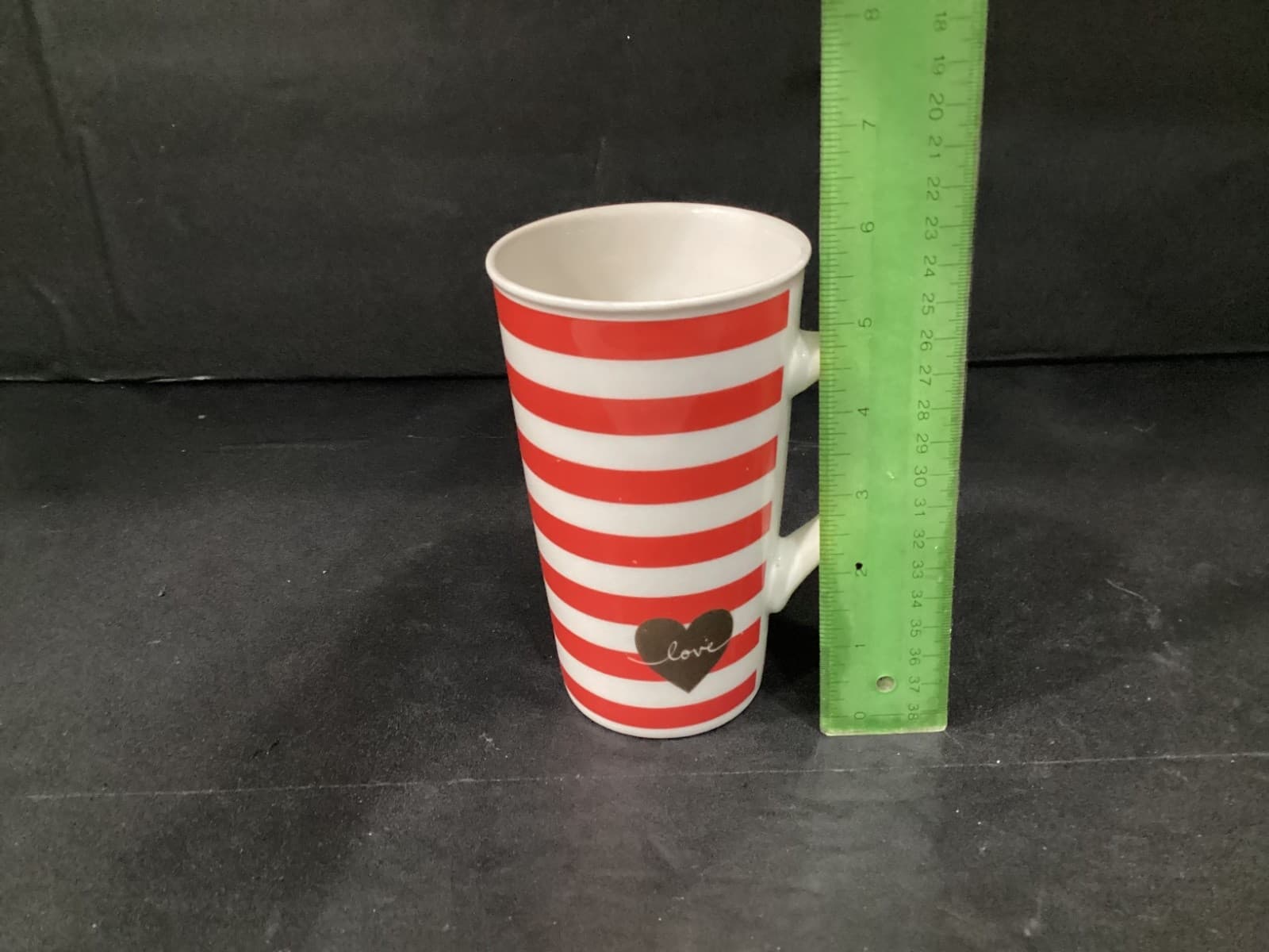 Starbucks Red White Striped 16oz Coffee Tall Mug Heart Love 2017 Hot Chocolate - Thumbnail 5