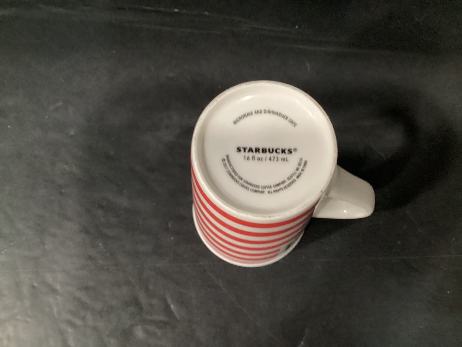 Starbucks Red White Striped 16oz Coffee Tall Mug Heart Love 2017 Hot Chocolate - Thumbnail 4