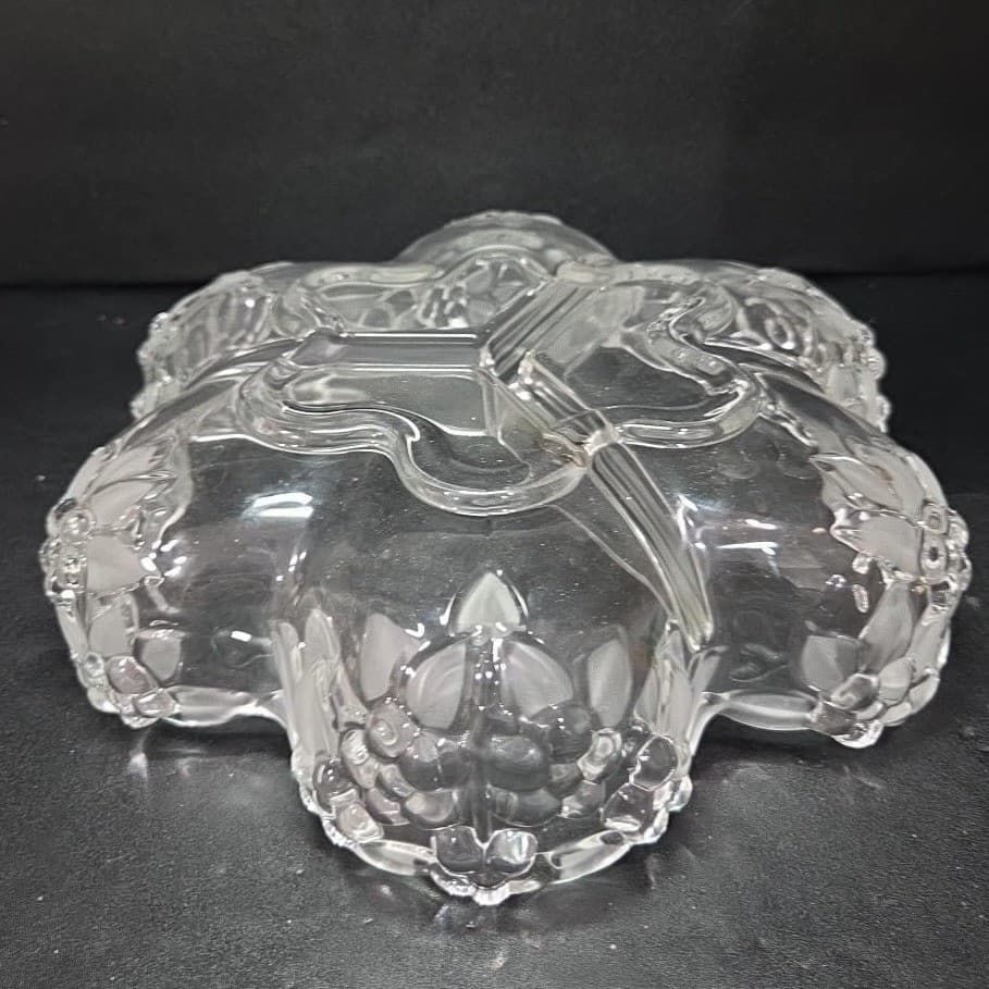 Mikasa Carmen Satin Relish Dish, Vintage German Fruit Bowl, Divided Centerpiece - Thumbnail 10