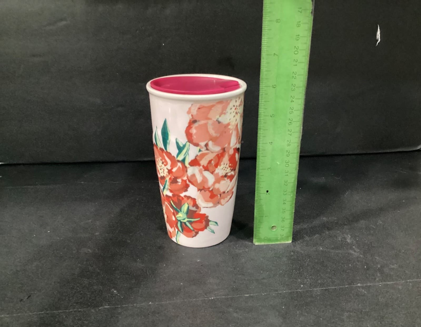 Starbucks Poppies Floral Ceramic Travel Tumbler 10 Oz Coffee Tea Mug Cup 2015 - Thumbnail 5