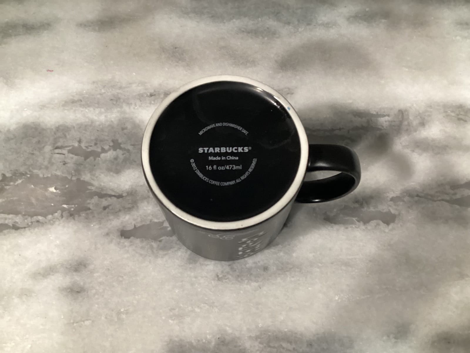 Starbucks Korean Language Hangul Letter Alphabet Coffee Tea Mug 473ml Black - Thumbnail 4