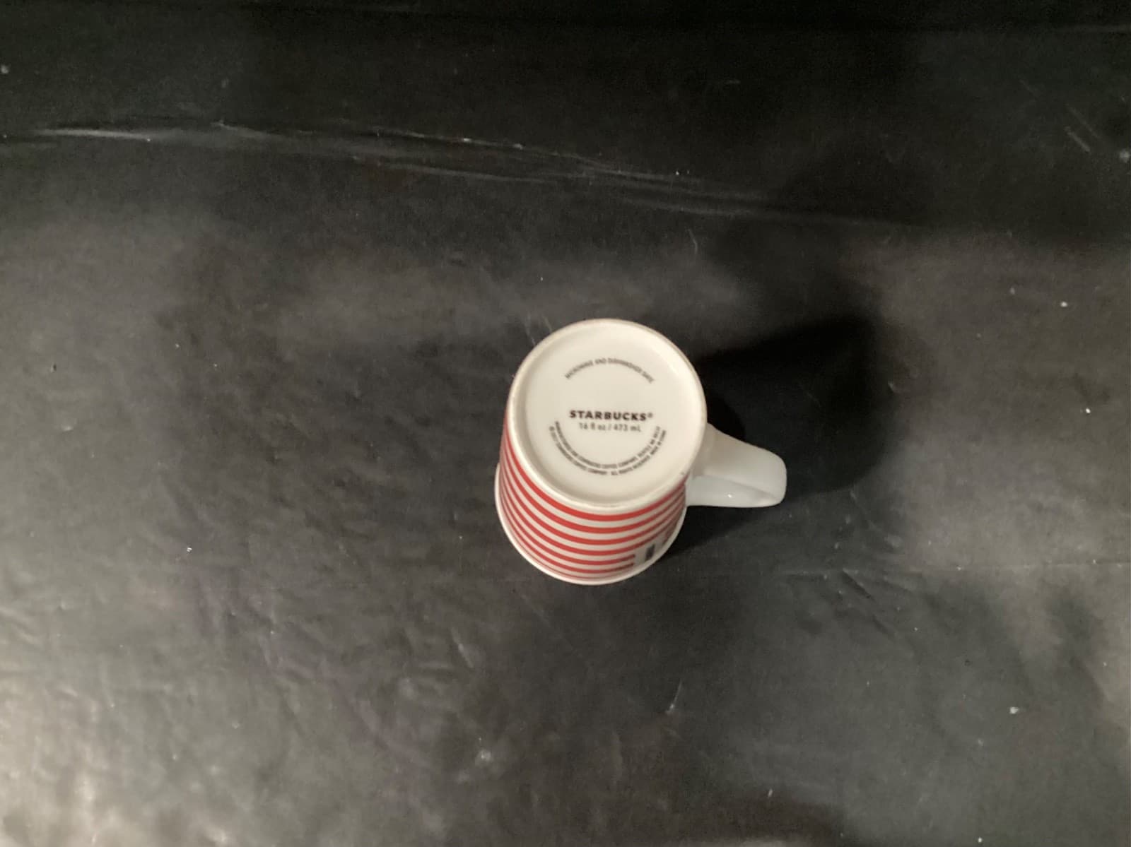 Starbucks Red White Striped 16oz Coffee Tall Mug Heart Love 2017 Hot Chocolate - Thumbnail 3