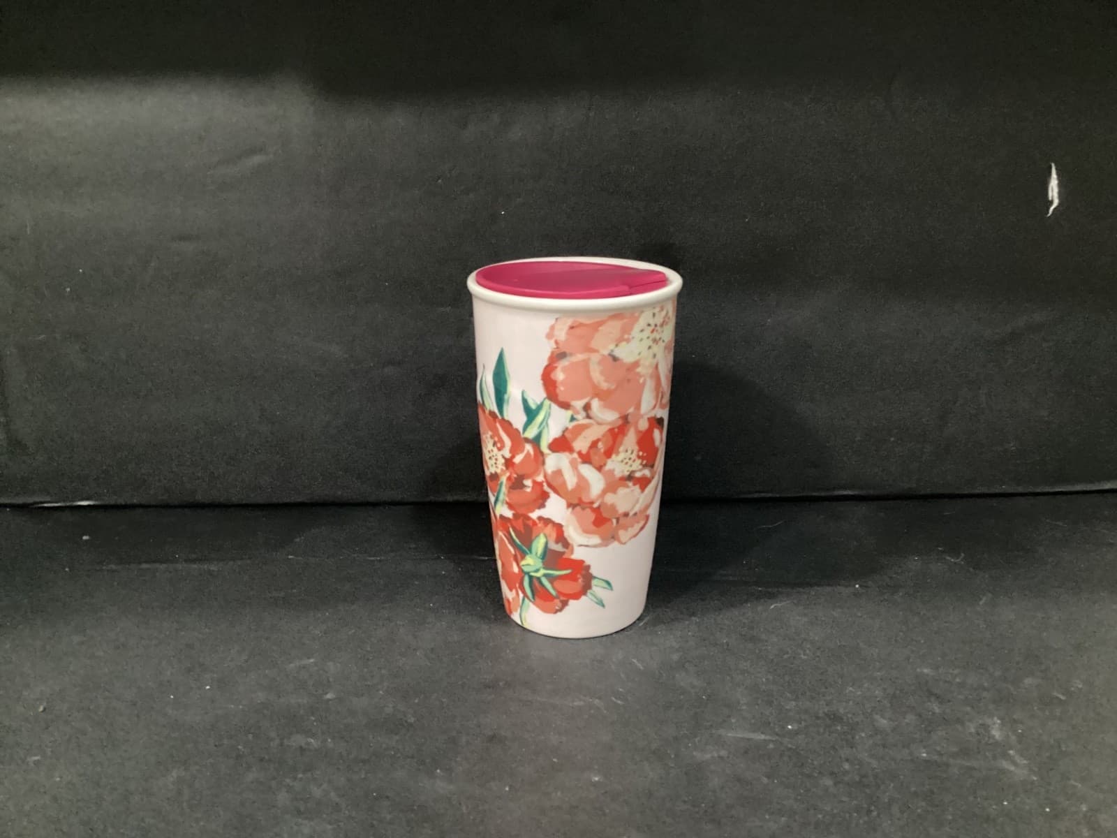 Starbucks Poppies Floral Ceramic Travel Tumbler 10 Oz Coffee Tea Mug Cup 2015 - Thumbnail 7