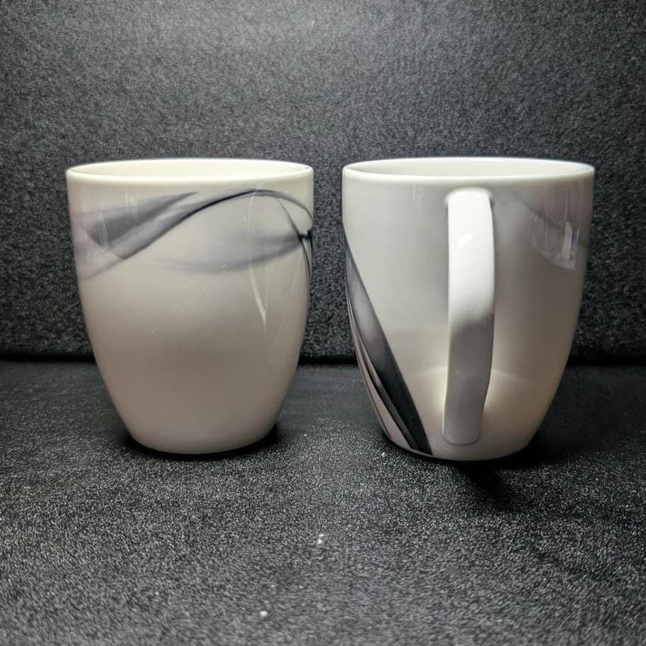 Mikasa Kya Smoke Coffee Cups, Set of 2, Modern Stoneware Replacement Drinkware - Thumbnail 3