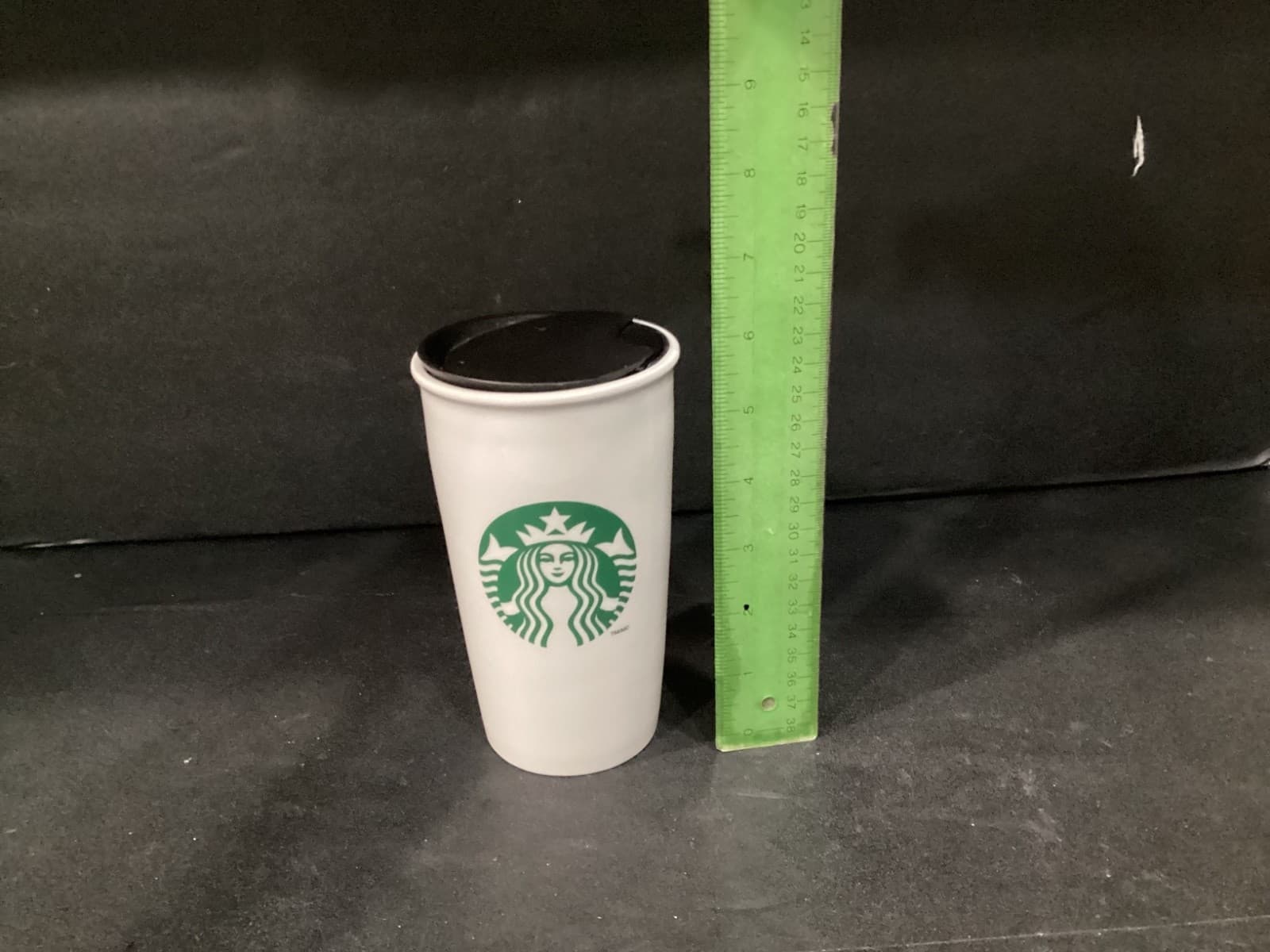 Starbucks 2021 12 oz Ceramic Travel Tumbler Mug w/ Lid Order Checklist on Back - Thumbnail 6