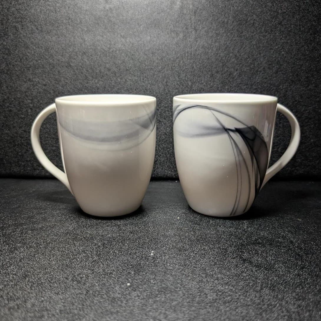 Mikasa Kya Smoke Coffee Cups, Set of 2, Modern Stoneware Replacement Drinkware - Thumbnail 2