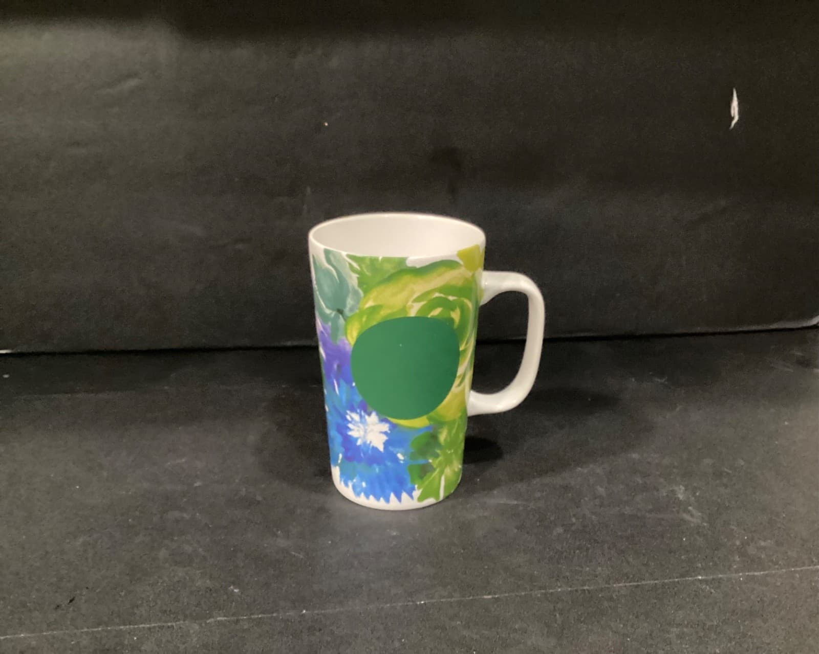 Starbucks Ceramic16 Oz Ceramic Mug Dot Collection 2014 Green Blue yellow Floral - Thumbnail 7