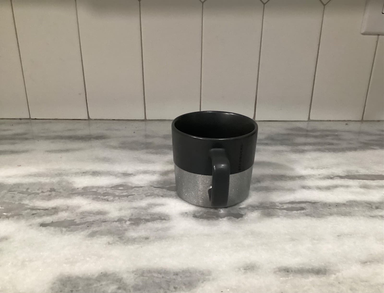 STARBUCKS Mug 2018 Matte Black Silver Glitter and Stars Ceramic Coffee Mug 12oz - Thumbnail 11