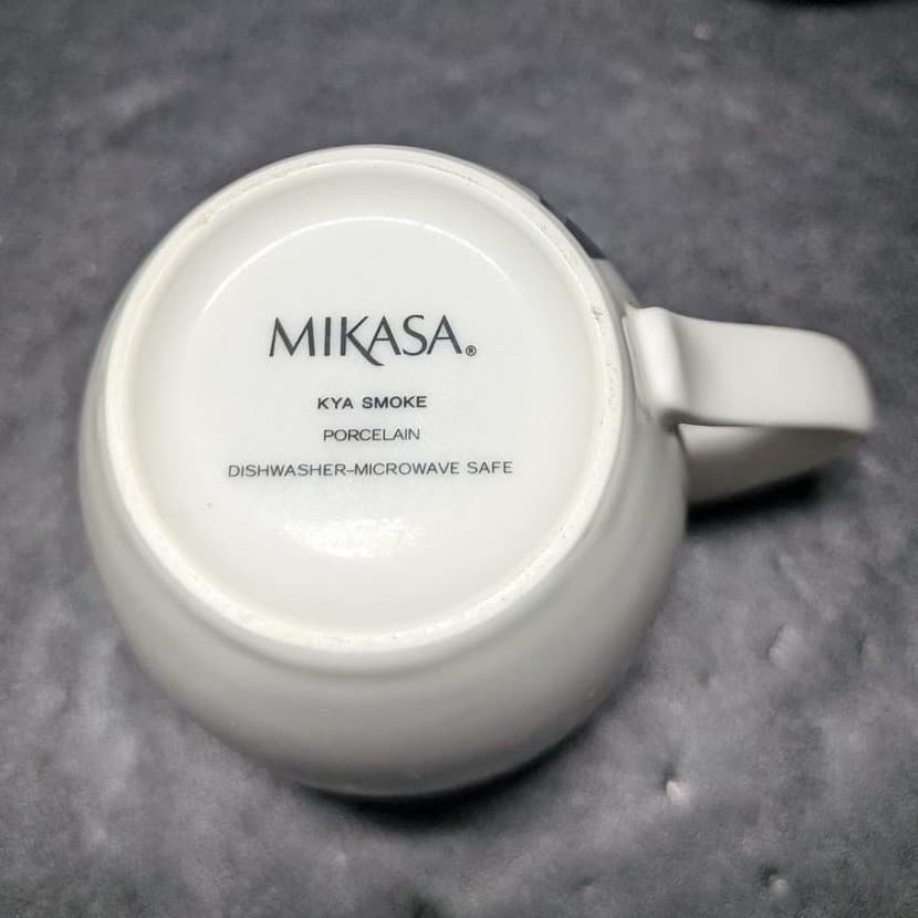 Mikasa Kya Smoke Coffee Cups, Set of 2, Modern Stoneware Replacement Drinkware - Thumbnail 8