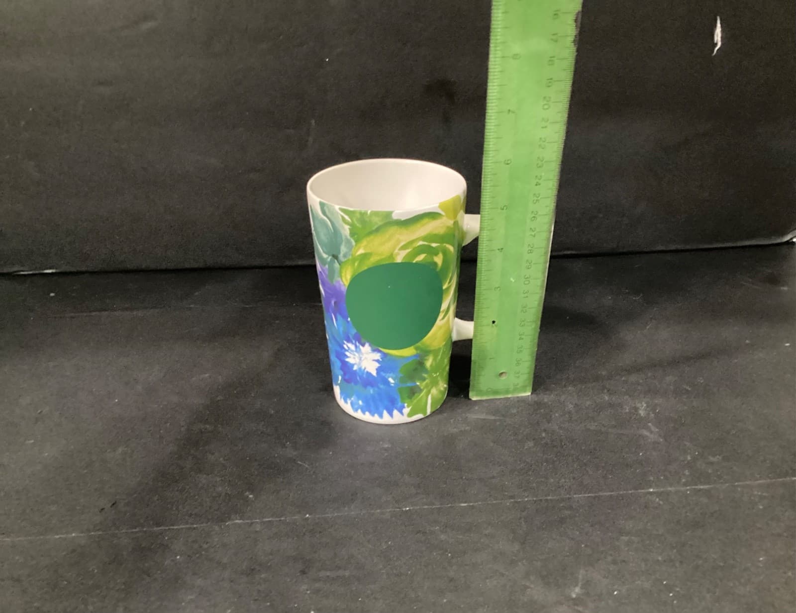 Starbucks Ceramic16 Oz Ceramic Mug Dot Collection 2014 Green Blue yellow Floral - Thumbnail 5