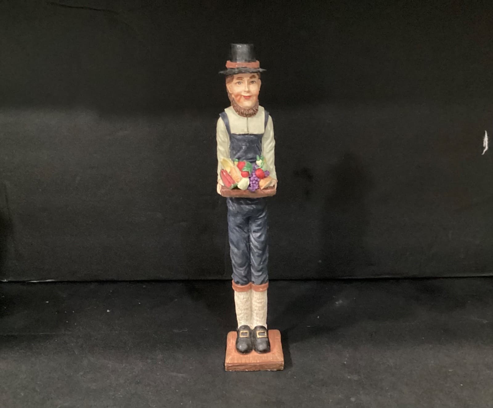 THANKSGIVING Pilgrim Collectible Man W Food Windsor Collection - Thumbnail 4