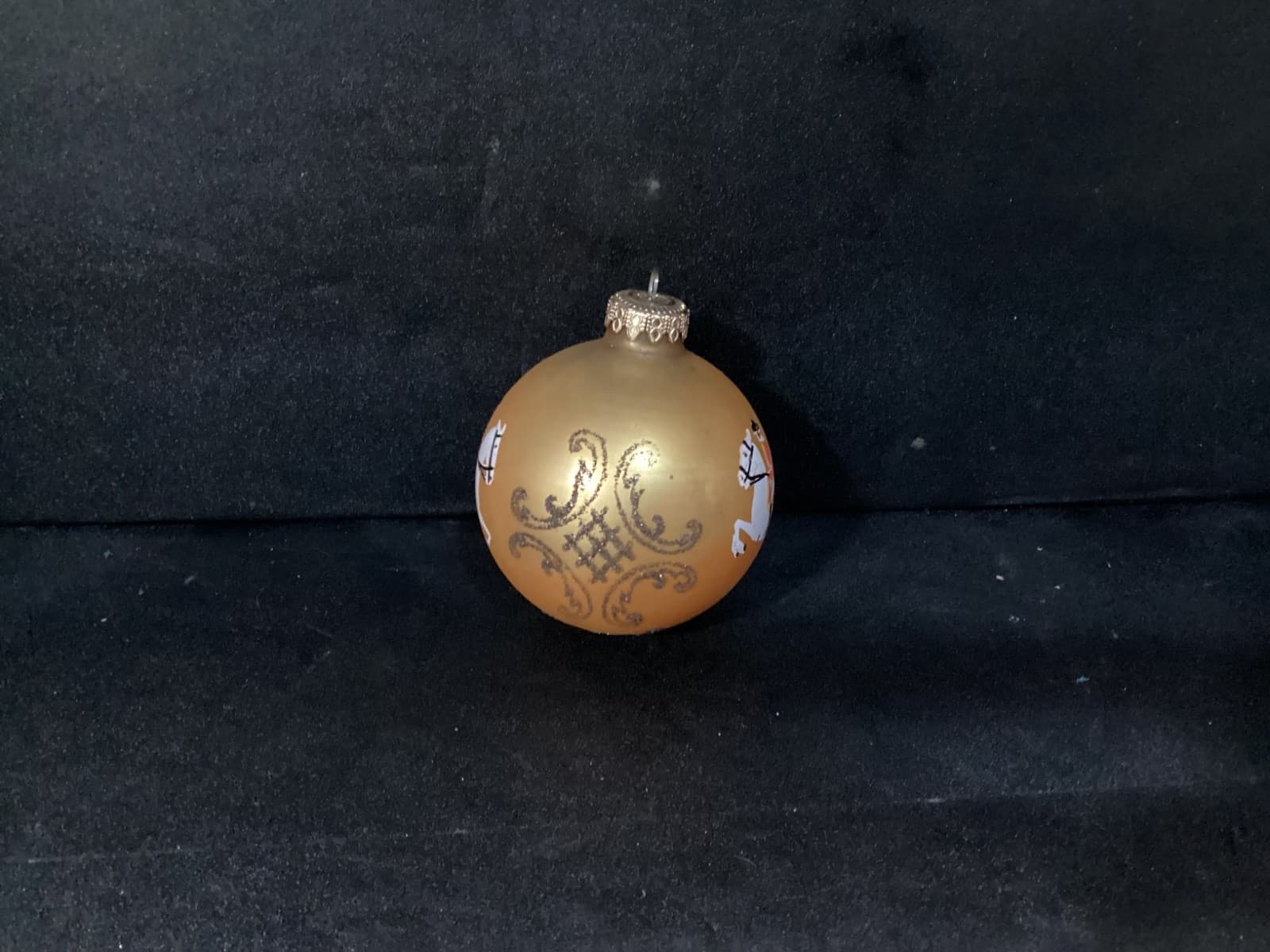 Christmas Horse Dressage Blown Glass Ball Ornament Hand Painted Austria - Thumbnail 5