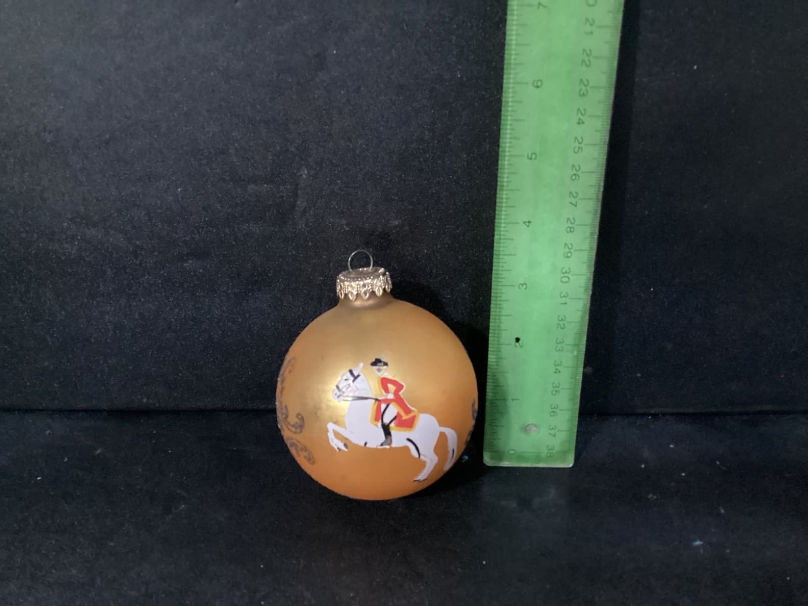 Christmas Horse Dressage Blown Glass Ball Ornament Hand Painted Austria - Thumbnail 8