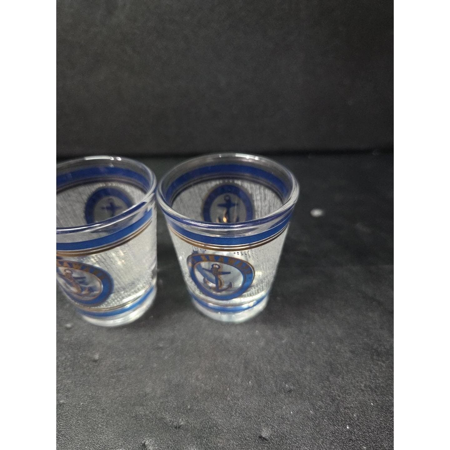 Norwegian Cruise Lines Shot Glass, Vintage M/S. SEAWARD, Anchor Design, Set Of 2 - Thumbnail 5