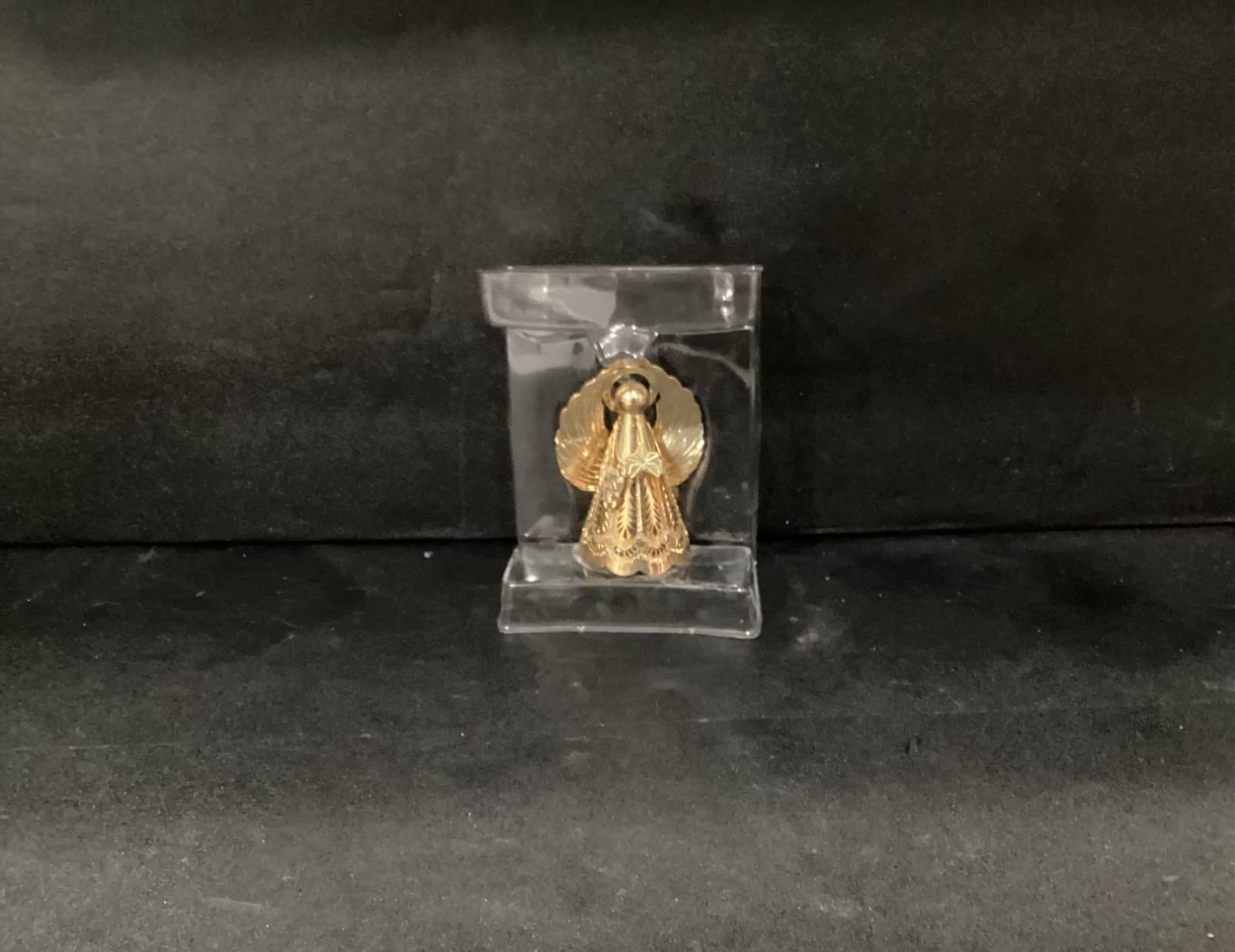 Hallmark 1988 Heavenly Glow Angel Brass Keepsake Miniature Tree Topper Vintage - Thumbnail 2
