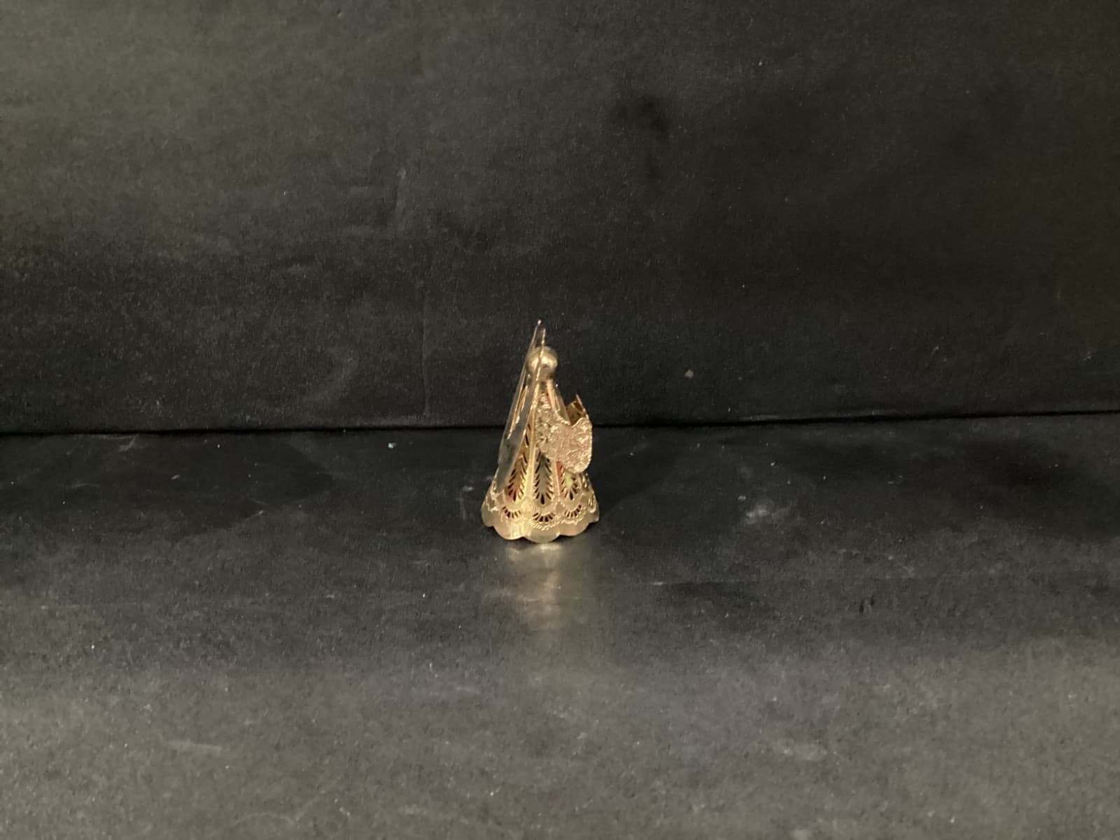 Hallmark 1988 Heavenly Glow Angel Brass Keepsake Miniature Tree Topper Vintage - Thumbnail 4