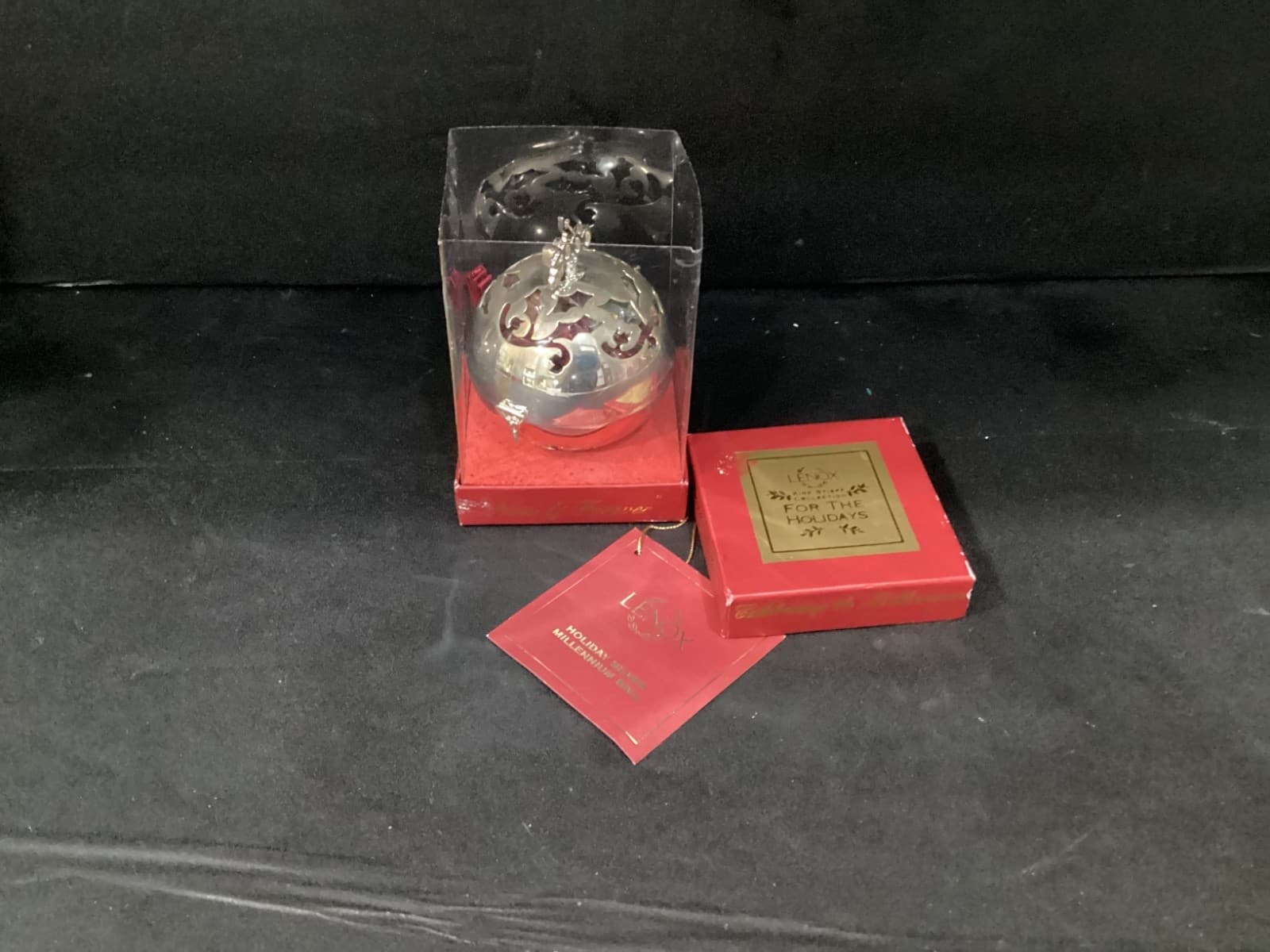 LENOX Now & Forever 2000 Silver Millennium Ball Ornament Potpourri Y2K - Thumbnail 10