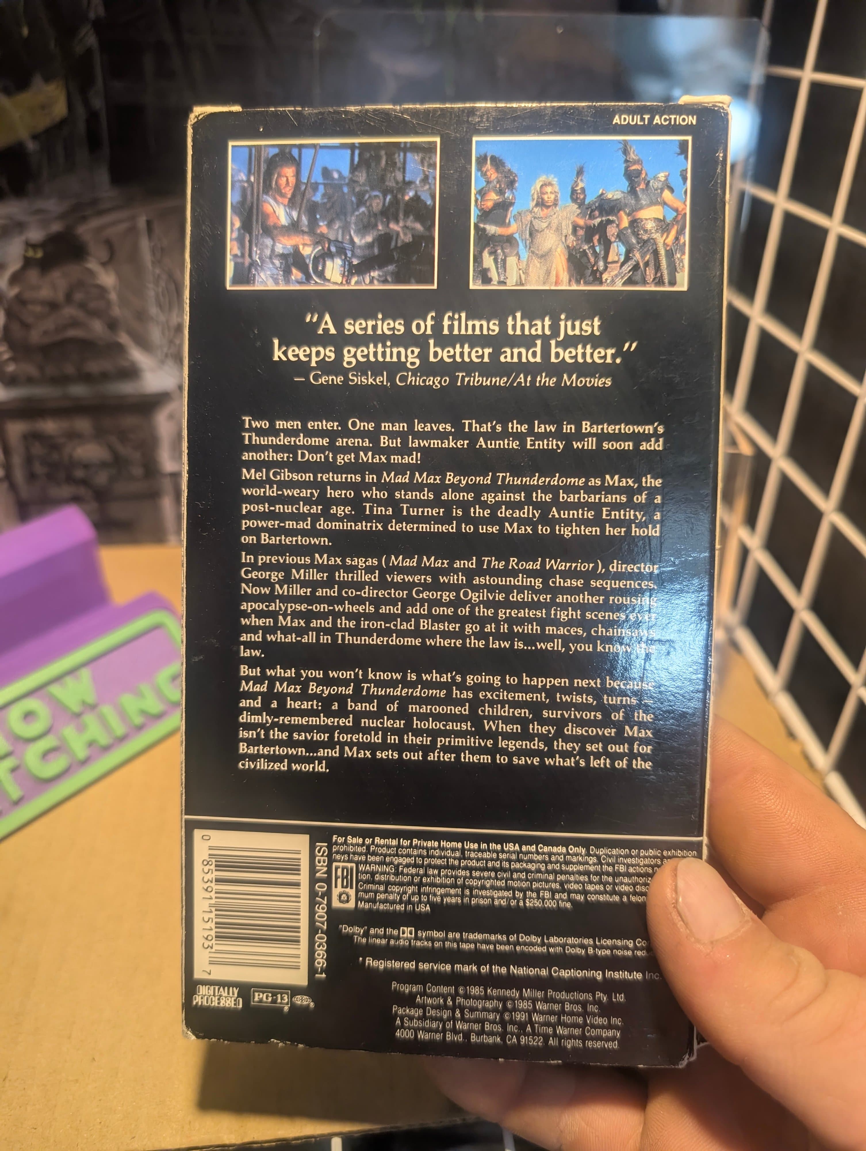 Warner Home Video Mad Max Beyond Thunderdome VHS - Thumbnail 2