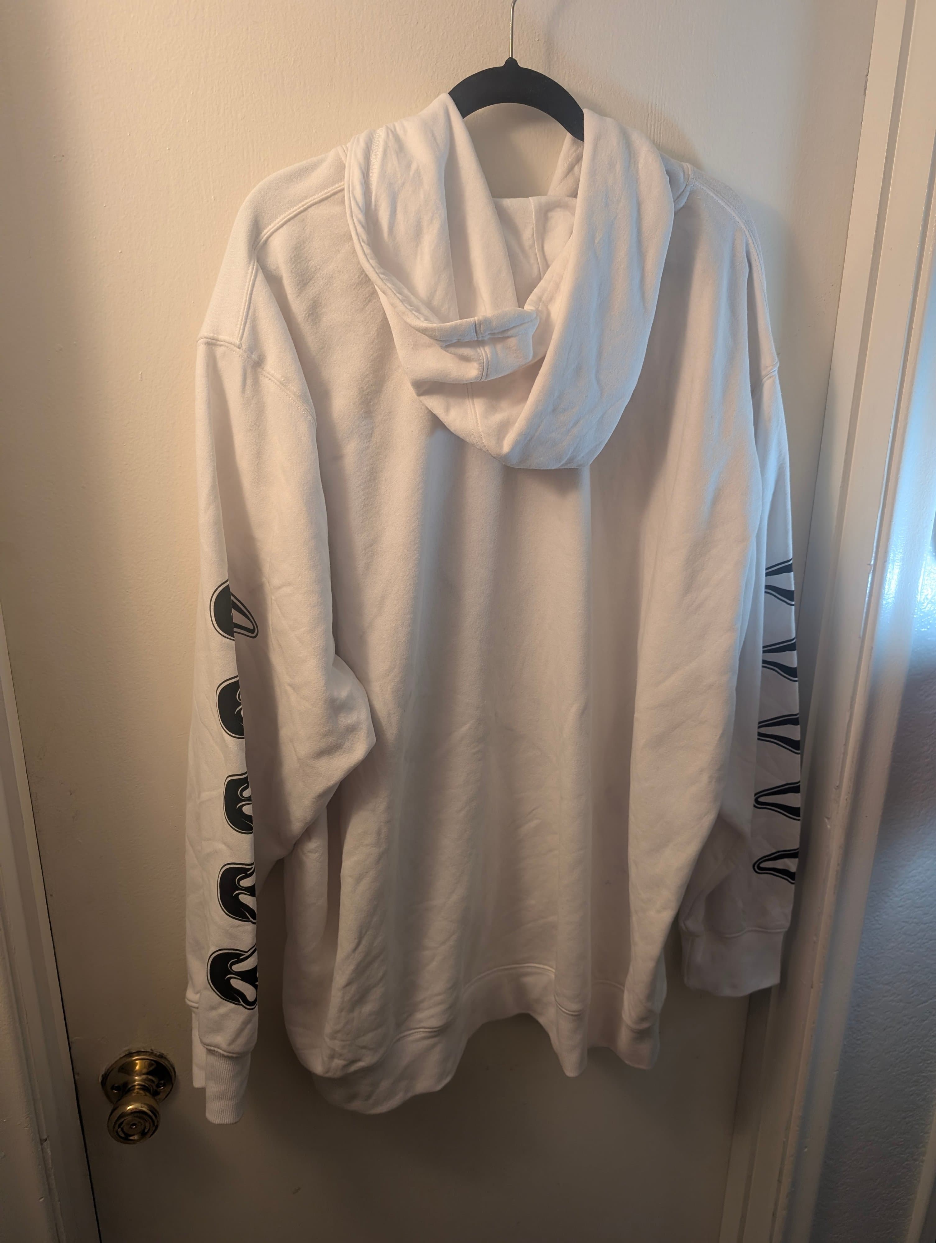 Scream Ghostface Hoodie Embroidered White fleece - Thumbnail 6