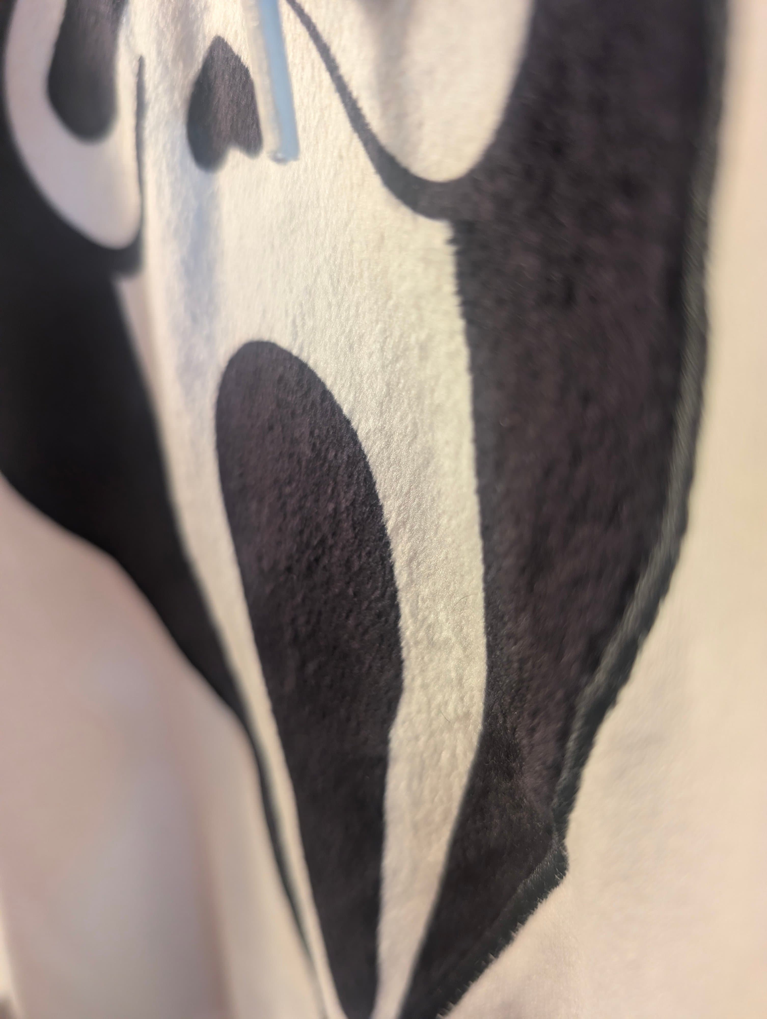 Scream Ghostface Hoodie Embroidered White fleece - Thumbnail 5