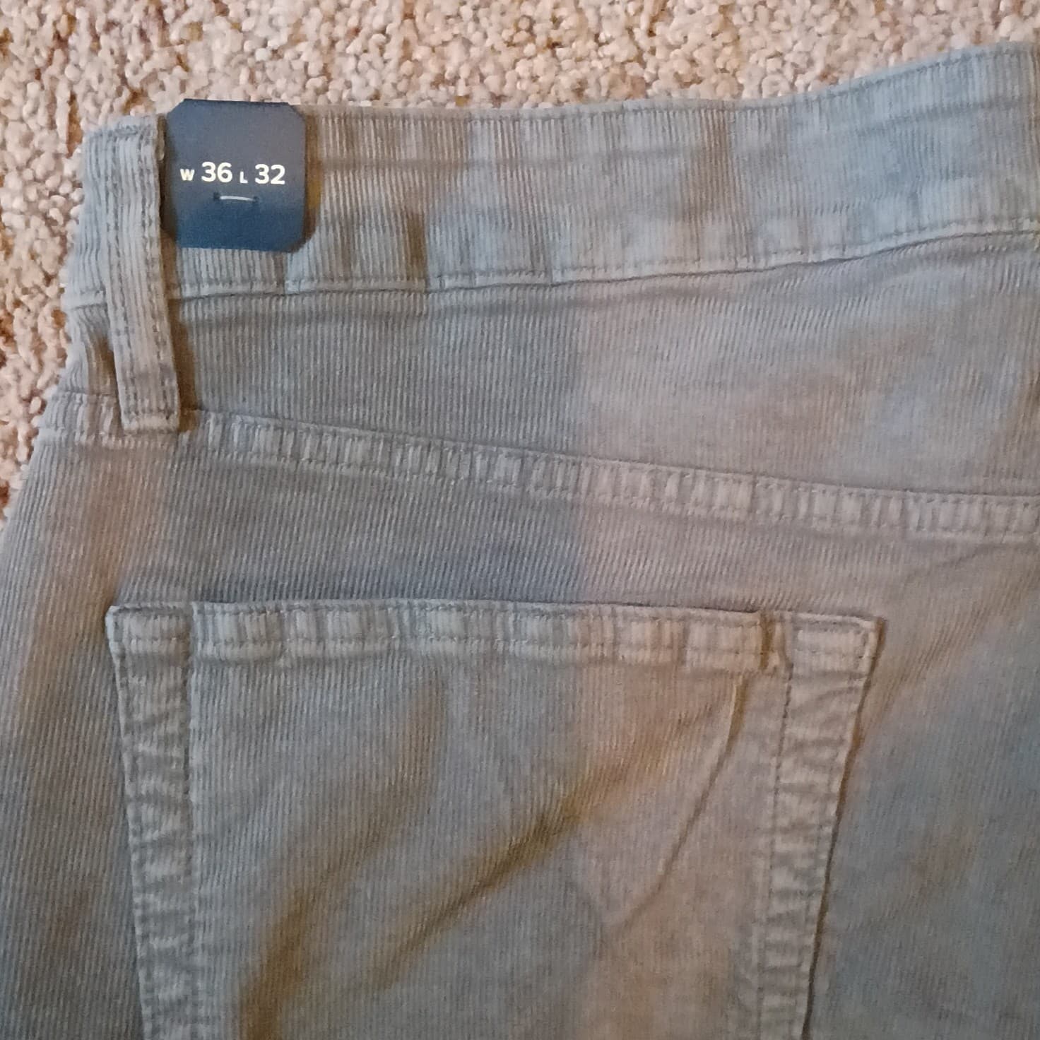 Lucky Brand Men's 121 Slim Gray Corduroy Stretch Jeans Mid Rise 5-Pocket - Thumbnail 11