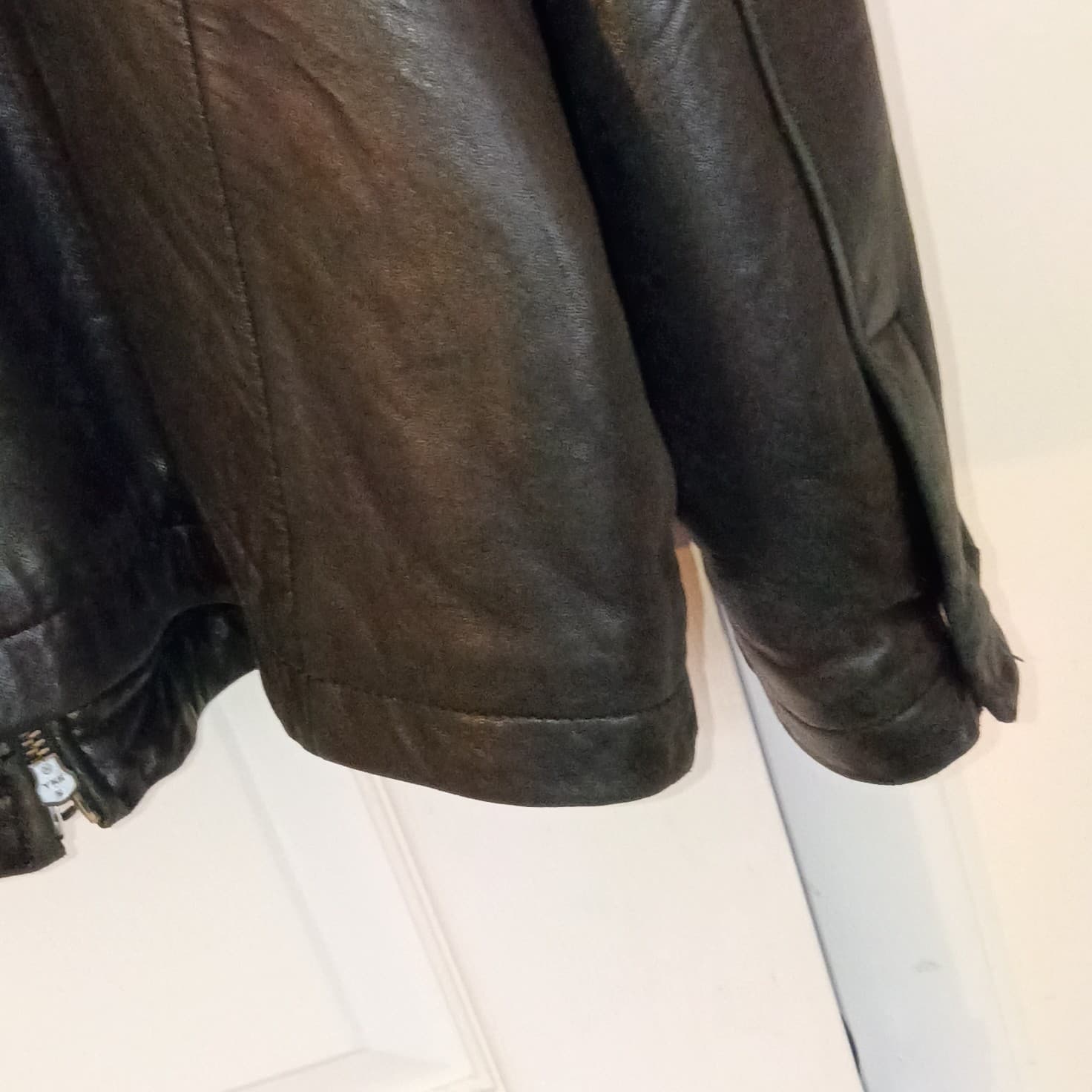 Alfani Men's Leather Jacket Size Large With Macy's Dust Bag Well-kept Condition - Thumbnail 17