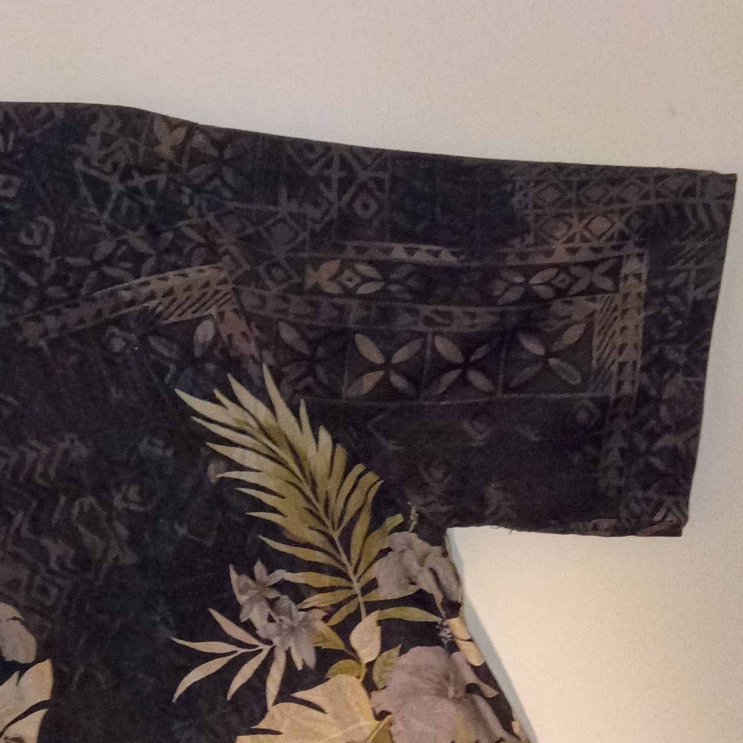 Caribbean Joe Mens Large Linen Blend Island Print Vacation Hawaiian Shirt - Thumbnail 4