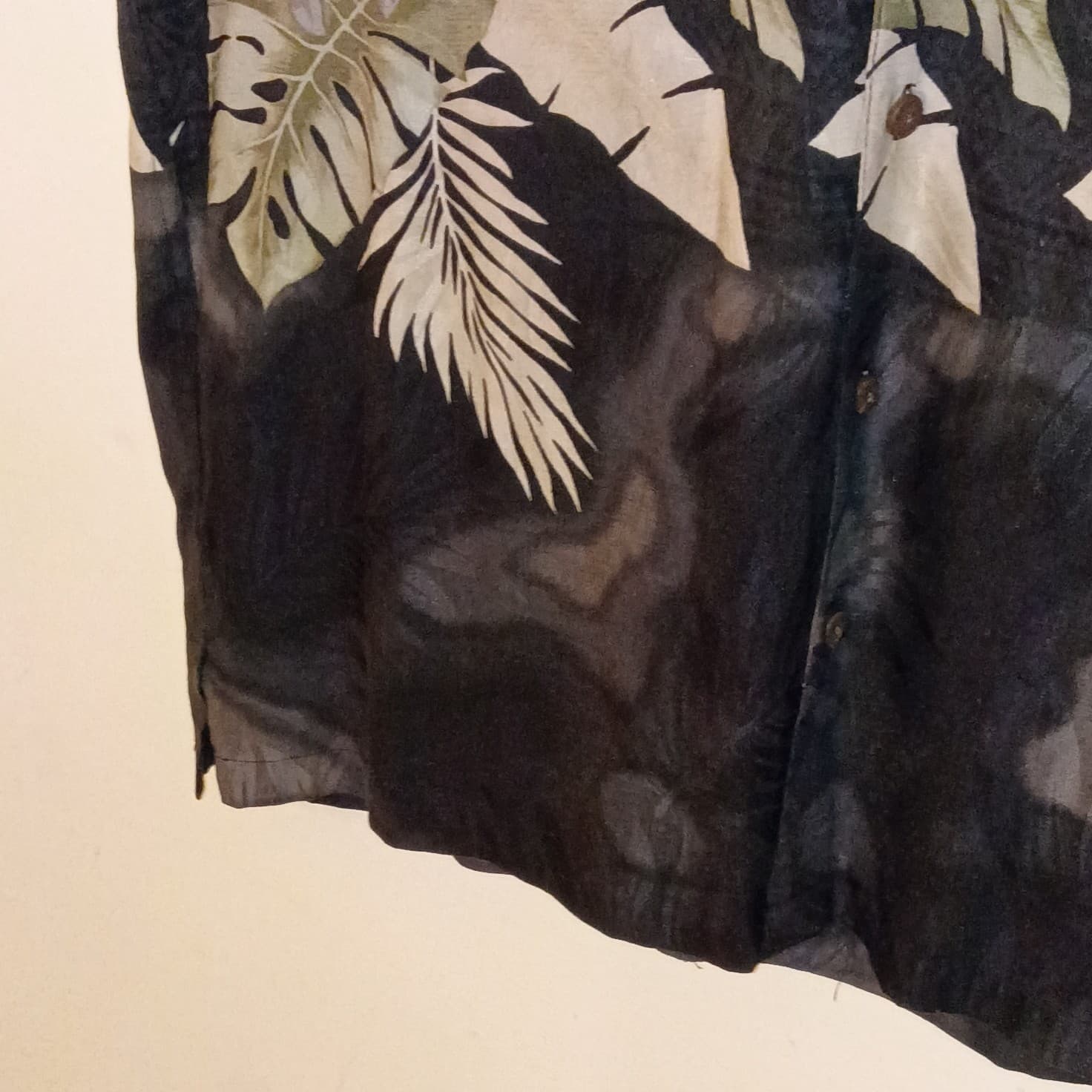 Caribbean Joe Mens Large Linen Blend Island Print Vacation Hawaiian Shirt - Thumbnail 7