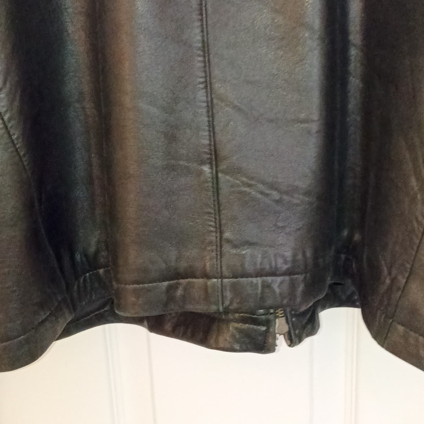 Alfani Men's Leather Jacket Size Large With Macy's Dust Bag Well-kept Condition - Thumbnail 18