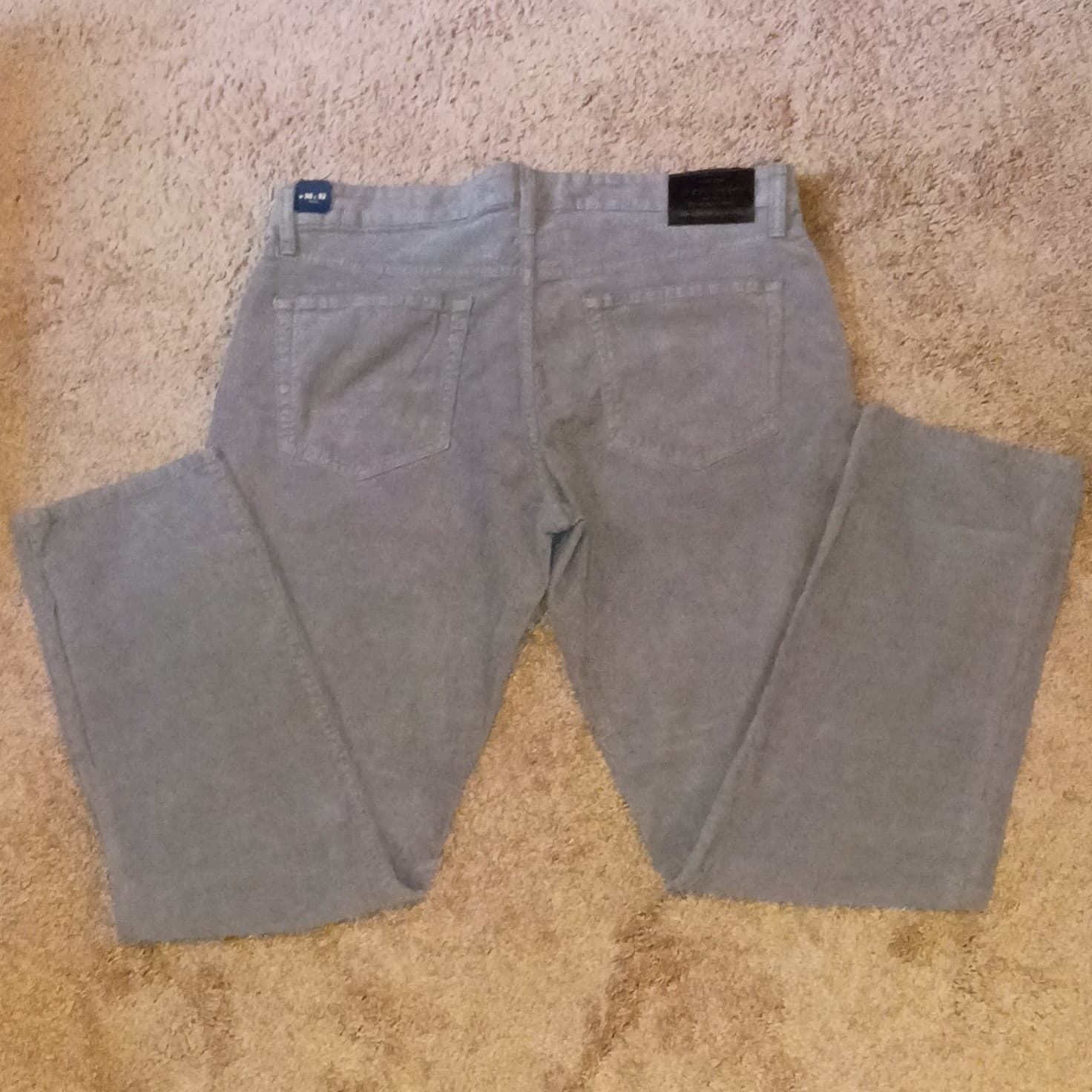 Lucky Brand Men's 121 Slim Gray Corduroy Stretch Jeans Mid Rise 5-Pocket - Thumbnail 10