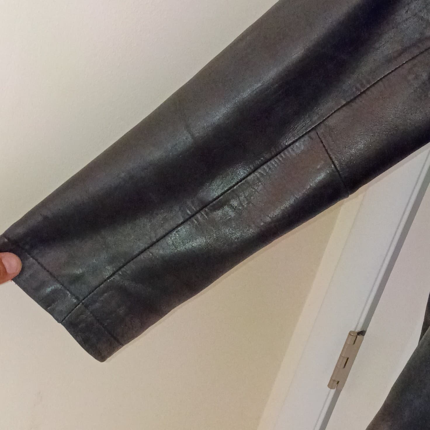 Alfani Men's Leather Jacket Size Large With Macy's Dust Bag Well-kept Condition - Thumbnail 4